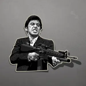 Tony Montana Sticker - Movie Lovers Decal - Say Hello Pop Culture Celebrity - Artistic Laptop Decal