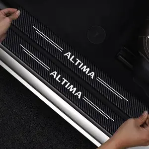 5pcs Car Door Sill Carbon Fiber Threshold Trunk Bumper Stickers Protector Strips for Nissan Altima, Durable & Stylish Design