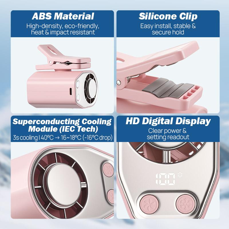 JOYTUTUS 2026 Car Clip On Fan with LED Display - 360° Rotation, 100 Speeds Adjustable, USB Rechargeable Personal Cooling Fan, 16℃ Semi-Cooling Wide Clamp 20Hr Battery 3000mAh Battery JOYTUTUS 2026 Car Clip On Fan with LED Display - 360° Rotation, 100 Speeds Adjustable, USB Rechargeable Personal Cooling Fan, 16℃ Semi-Cooling Wide Clamp 20Hr Battery 3000mAh Battery