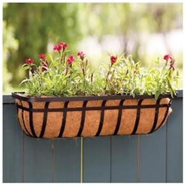 Panacea Products 88558 High Quality 36 in. Rectangular Outdoor Window Planter Box - Black, Durable Material, Compatible with Coco Liners, Includes Mounting Included Set, No Excessive Promotional Claims for Gardening, Mounting Kit