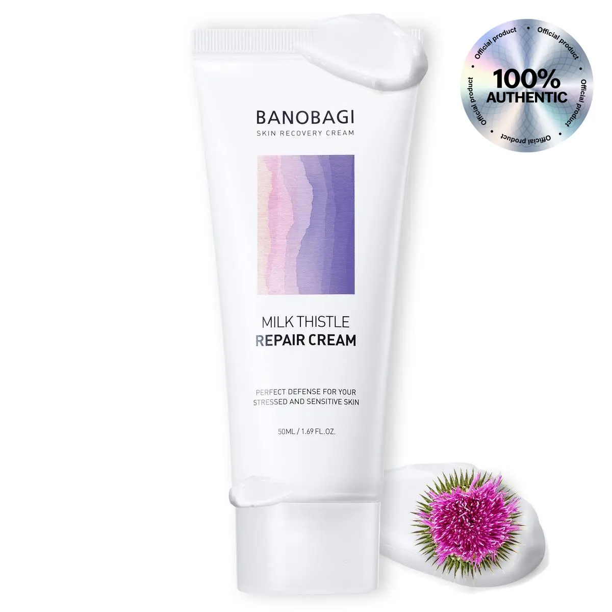 BANOBAGI Milk Thistle Repair Cream - Official Product Korean Face Moisturizer Face Cream - Centella Asiatica & 50% Burdock Root Extract (1.01 fl oz)
