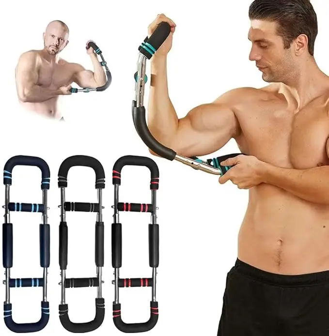 Shaker Twister Arm Trainer,40-110lb Adjustable Chest Expander,Detachable Twister Arm Exerciser Chest Workout,Portable Power Twister Bar,U-Shape Twister Arm Exerciser,Detachable Fitness Anywhere