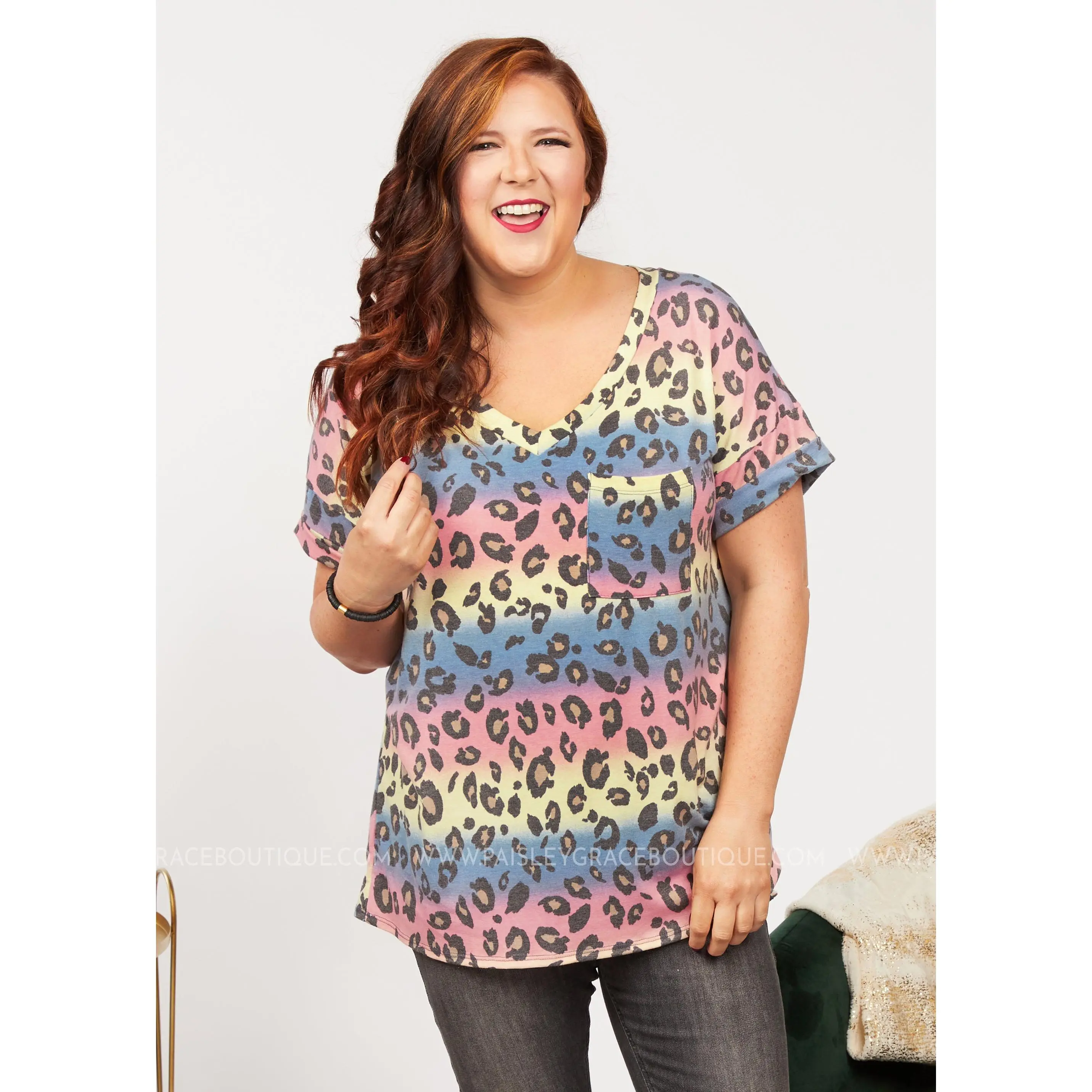 Basic Needs Tee- PASTEL OMBRE - LAST ONESS FINAL SALE