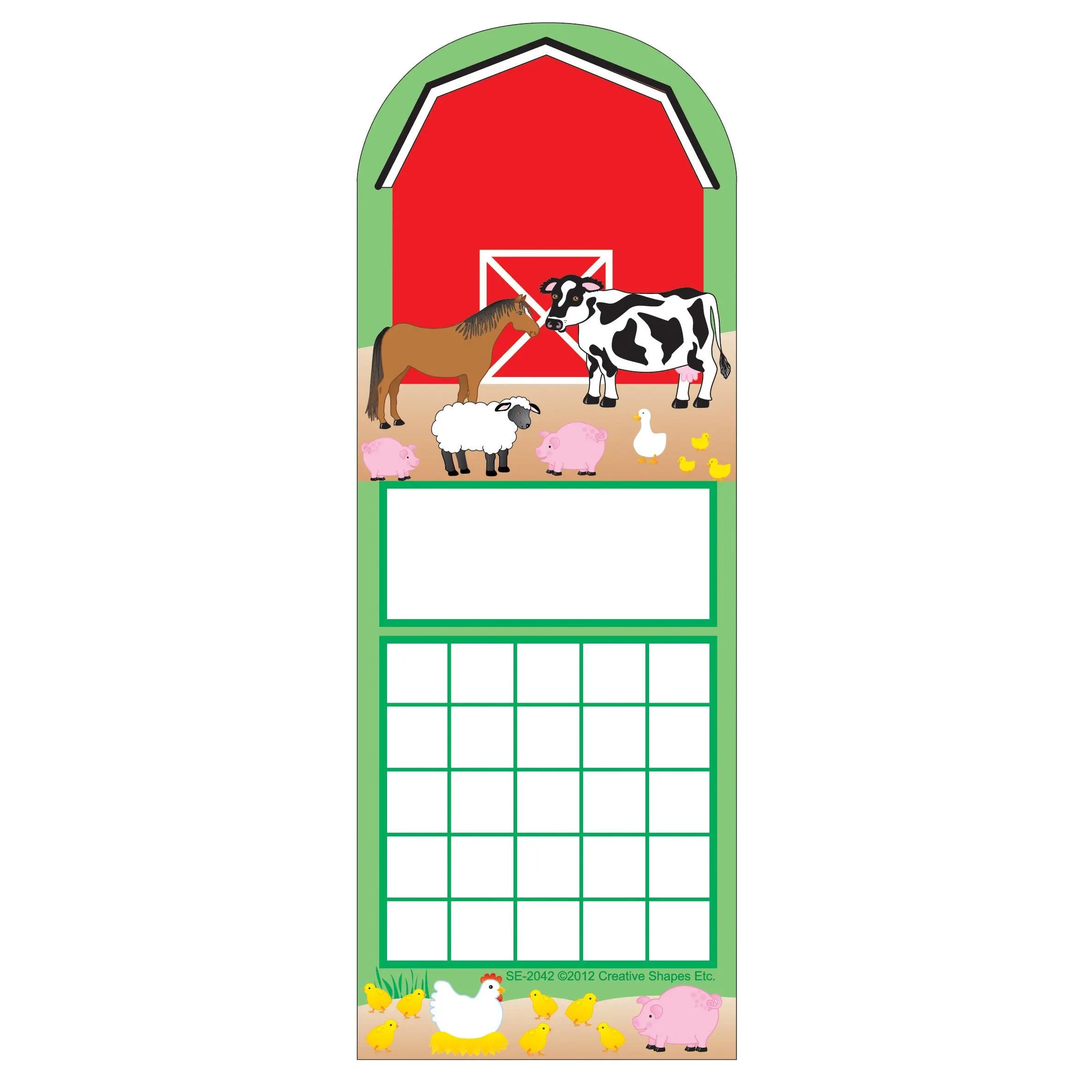SHAPES ETC. Personal Incentive Chart - Farm Animals, Classroom Supplies, Teaching Supplies