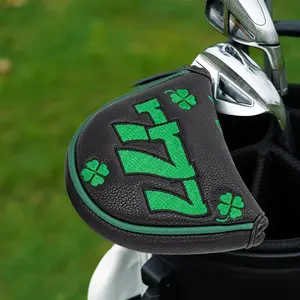 Fun Design Style Club Head Cover, Powerful Magnetic Golf Putter Protector, PU Material & Advanced Embroidery, Ideal Gift for Golf Lovers, Golf Accessories