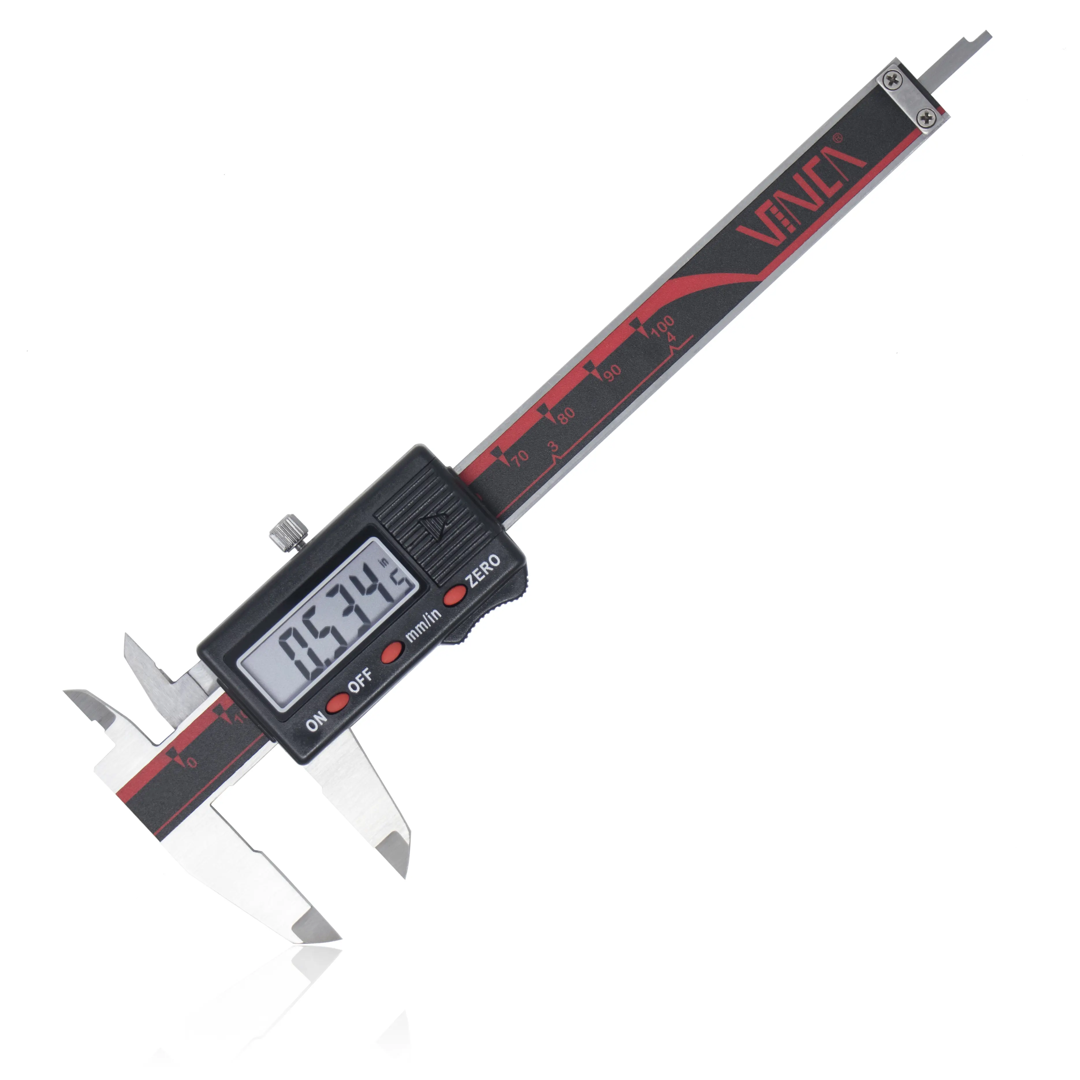VINCA 0-4 Inch/100mm Stainless Steel Digital Caliper, Inch/mm Conversion