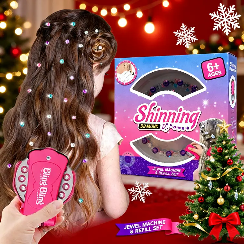 Sparkling Diamond Gemstone Bow Set - 12 Pcs (180 Diamonds) Jewel Refill Pack, Heat-Free Hair Illumination Decoration, Fits All Hair Types/Clothing Styles, Birthdays/Christmas Gifts for 10–12 Girls