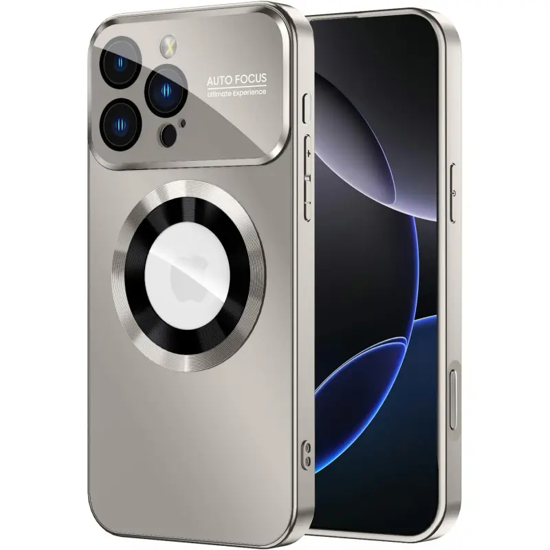 Magnetic Phone Case for iPhone 17/16/15/14 Plus/13/12 Pro Max Case, Compatible with MagSafe, Built-in Camera Lens Protector, Logo View, Military Grade Drop Protection Phone Cases for iPhone 17 Pro Max