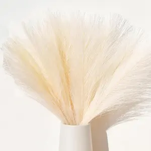 Silk Pampas Grass Bouquet 20 Stems 17.7in Fluffy Artificial Pampas with Bendable Stems for Thanksgiving and Christmas Decorations Wedding Centerpiece  Boho Decor