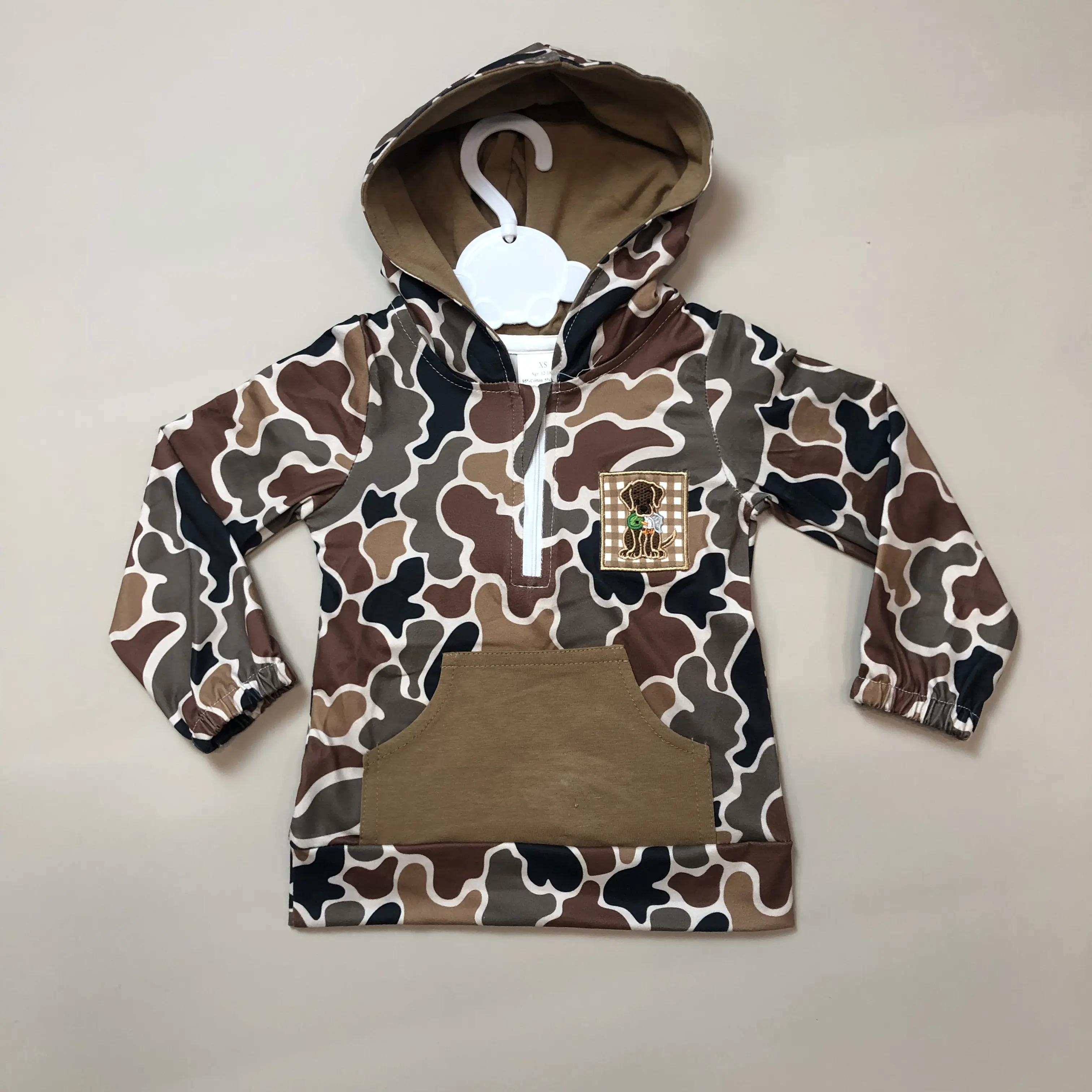 Kids Boy Hoodies Camo Mallard Dog Hunting Winter Shirt Boy Winter Clothes