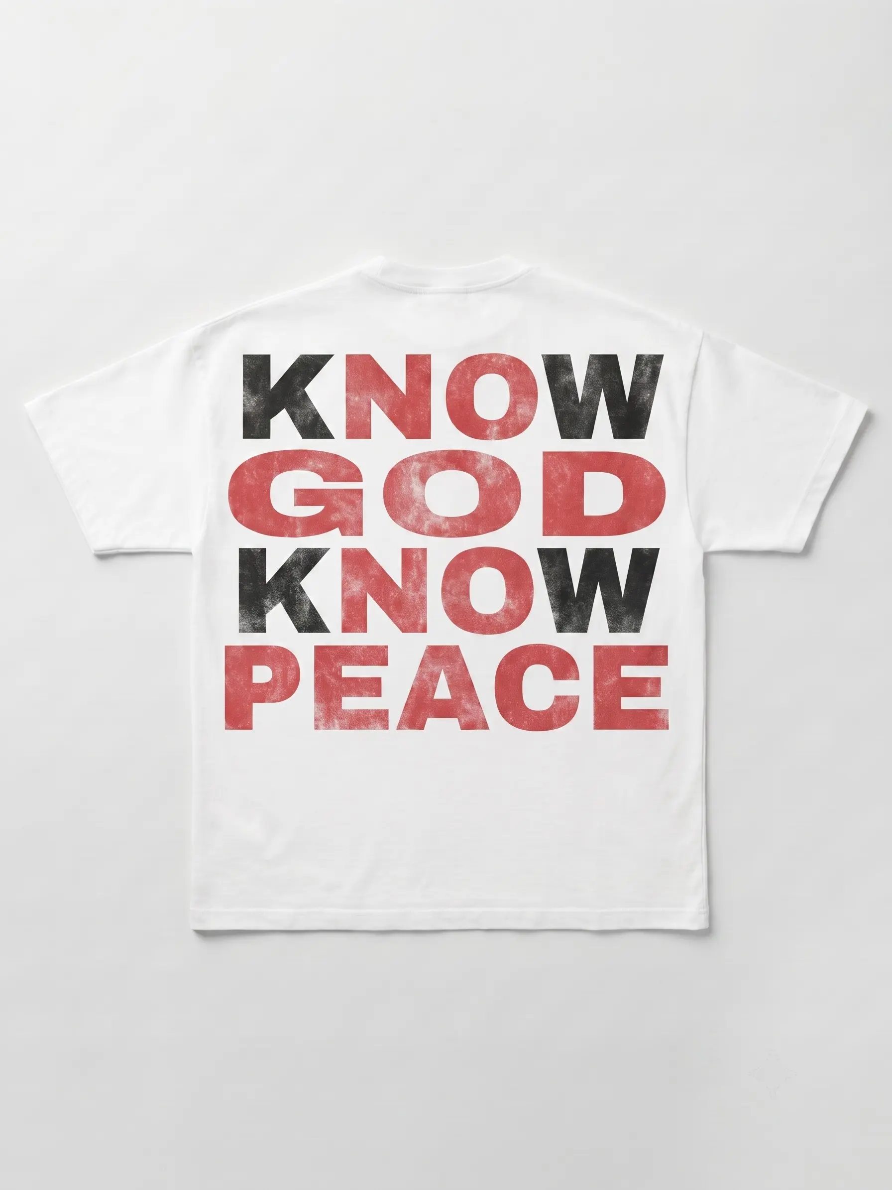 Know God Know Peace No God No Peace Inspirational T-Shirt For Man For Women Faith Based Religious Graphic Tee Casual  Crewneck Top unisex cotton knit fabric Printed Round-Neck Women's  T-Shirt