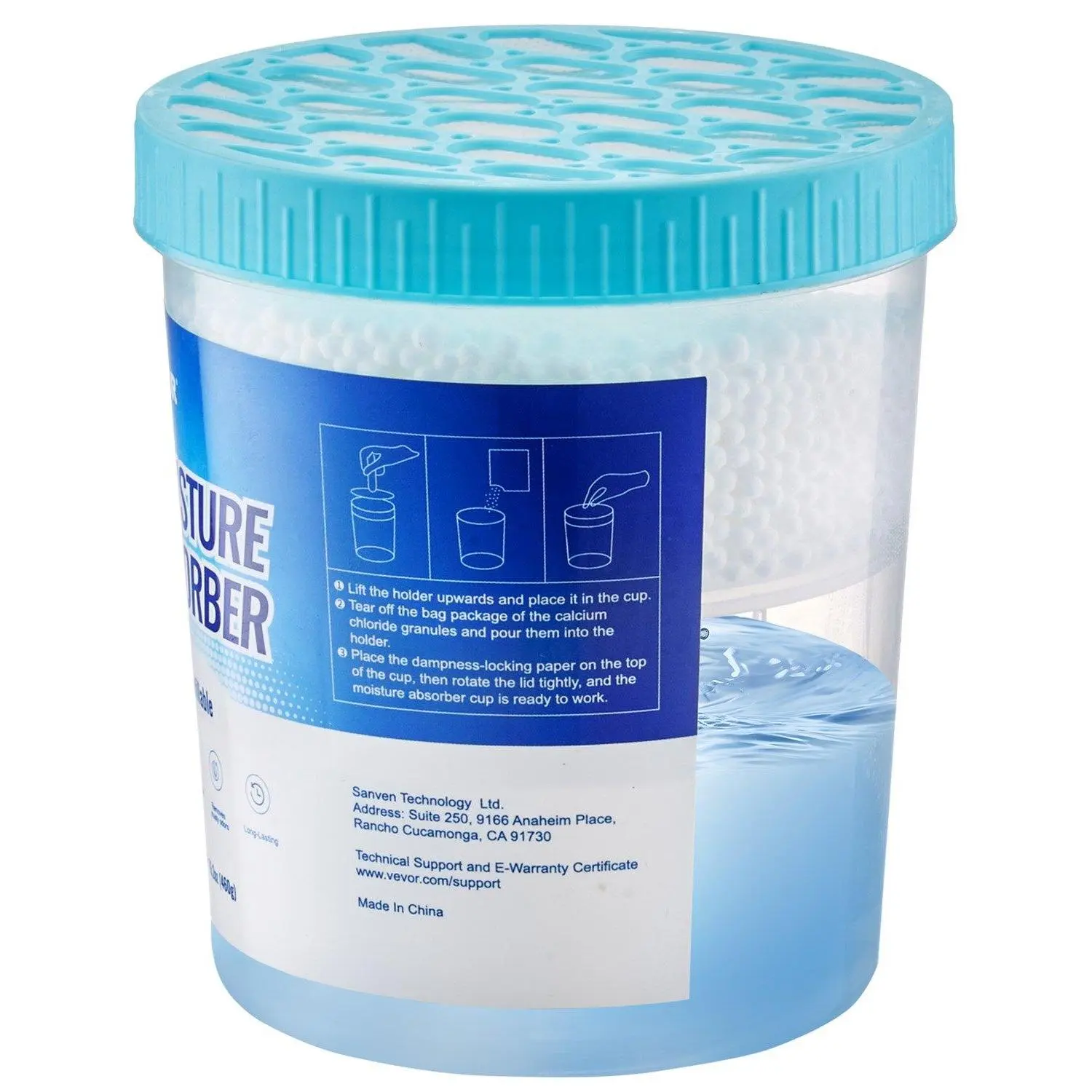 【DealsForYouDays】Vevor Moisture Absorber 2.08 lbs Hi-Capacity Bucket-for FresherCleaner Air in Large Spaces-2 Pack,16.2 oz with Visible Effect Fragrance Free, Absorbent