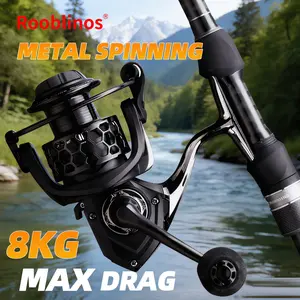 Rooblinos GTA3 Spinning Reel, 17.5LBS Carbon Drag, Full Metal Gears, Waterproof, Saltwater Freshwater Fishing, Durable Smooth, All Waters Versatile, Corrosion Resistant, High Performance Fishing Reel for Bass Trout Inshore Offshore Angling, Fishing Tackle