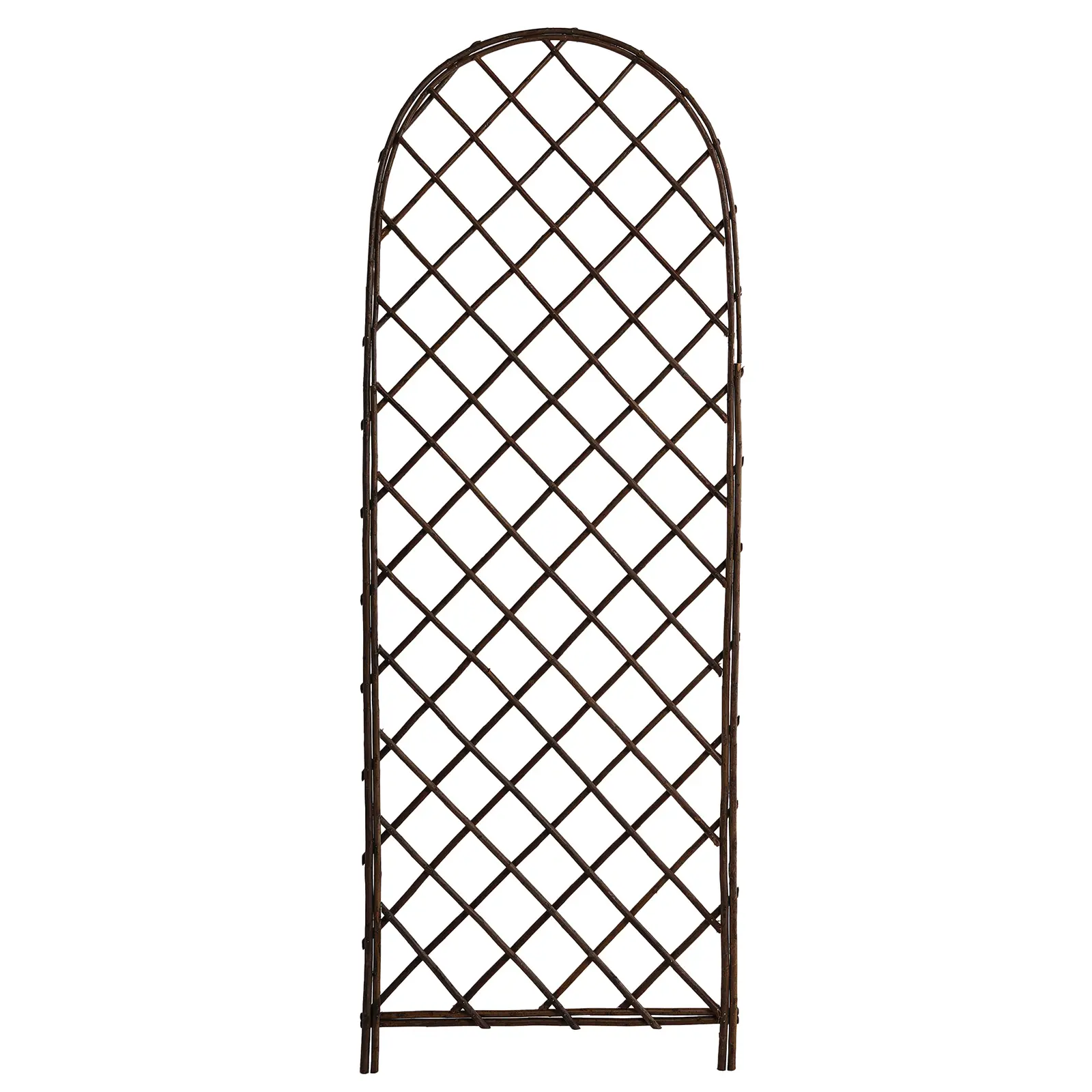 Brown Wooden Arc Trellis - 48"x18" Outdoor Garden Screen, Plant Support for Vines, Default Outdoor Decor with Functional Charm