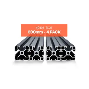 Fathersdaygift 4PCS European Standard Anodized T-Slot 4040 Aluminum Extrusion Profile, 23.6in (600mm) High-Strength Linear Rail for 3D Printer, CNC Machine DIY Projectsdealsforyoudays