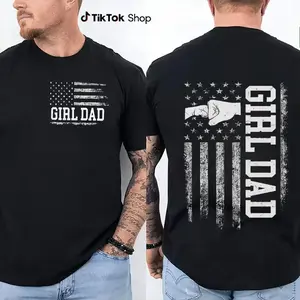 Girl Dad T-shirt, Proud Dad of Girl Shirt, Father's Day Shirt, Best Dad Ever, Funny Dad Shirt, Trendy Father’s Day, Men's Graphic Tees Soft Relaxed