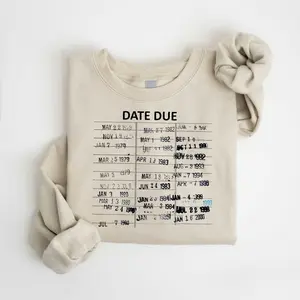 Library Card Due Date Shirt, Book Lovers Shirt, Library Check Out Due Date Card, Book Lover Gift, Teacher Gift, Bookish Gifts BFFHI