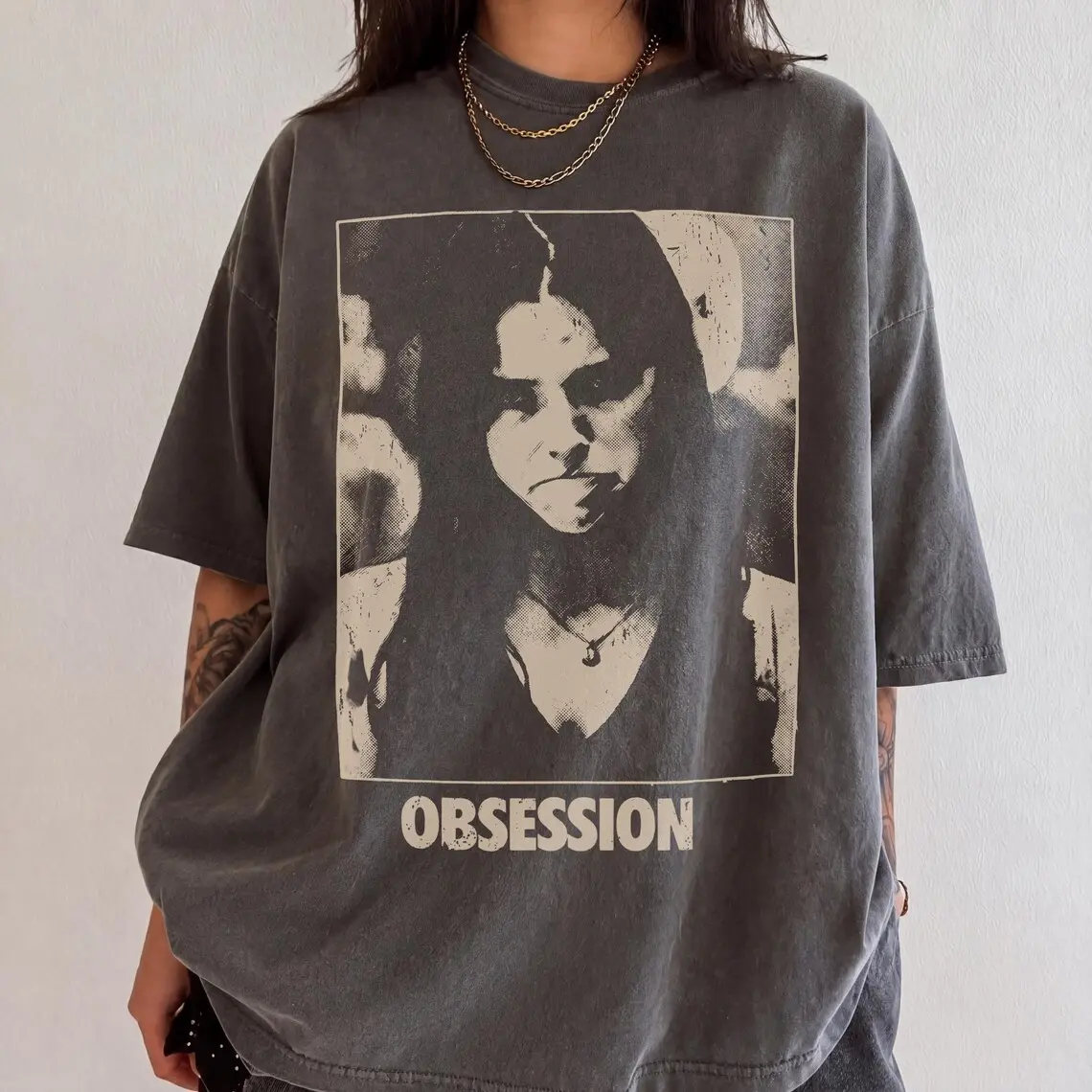 Comfort Colors® Vintage OBSESSION Movie T-Shirt, Frowning Nikki Graphic Tee, Gothic Horror Tee