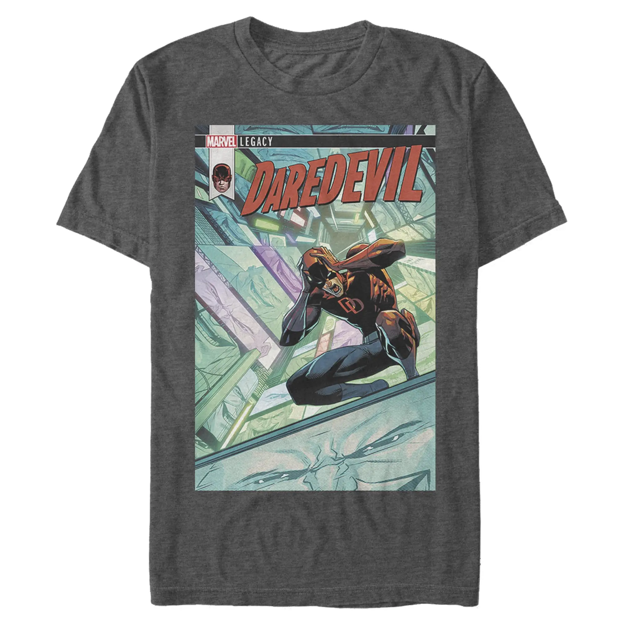 Men's Stylish Short-Sleeve Marvel Daredevil Legacy Comic Cover T-Shirt, Men's Top & Apparel