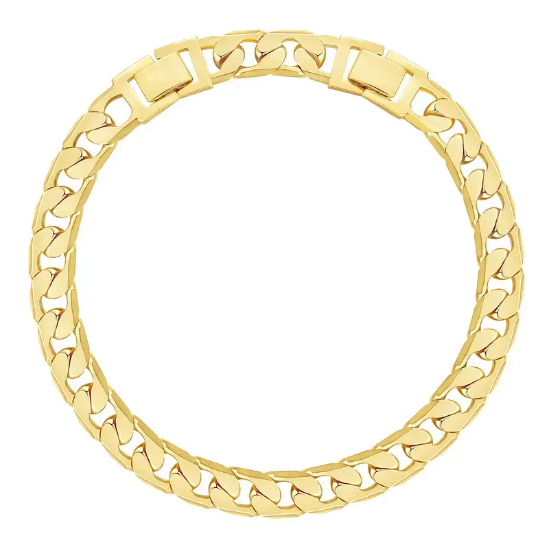 Eloria B Gold Ankle Bracelets for Women, 9" or 11" 14K Gold Anklets Chunky Cuban Link Chain Summer Beach Foot Jewelry Gifts & Jewelry for Christmas Gifts Adjustable Extension Chain