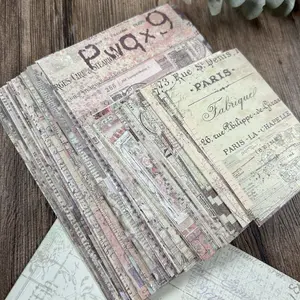 Vintage Background Paper Pack, 100 Sheets Multi-Style Scrapbooking Material, Junk Journal Handmade Decoration Papers, Retro Design, Scrapbook Page, Crafts
