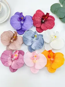 Set Of 4 Artificial Butterfly Orchid Hair Clips, Flower Hair Clip, Vibrant Multi-color Floral Accessories, Decorative Hair Clips, Wedding Hair Decor for Weddings, Photography, Daily Use