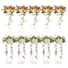 VEVOR 10-Frame Round Light-Through Acrylic Ornament Frame (23.6in) - Transparent, Stable, Sturdy Flower-Ready Stand Vase Column, Modern Elegant Decoration for Wedding T-Stage, House Decor