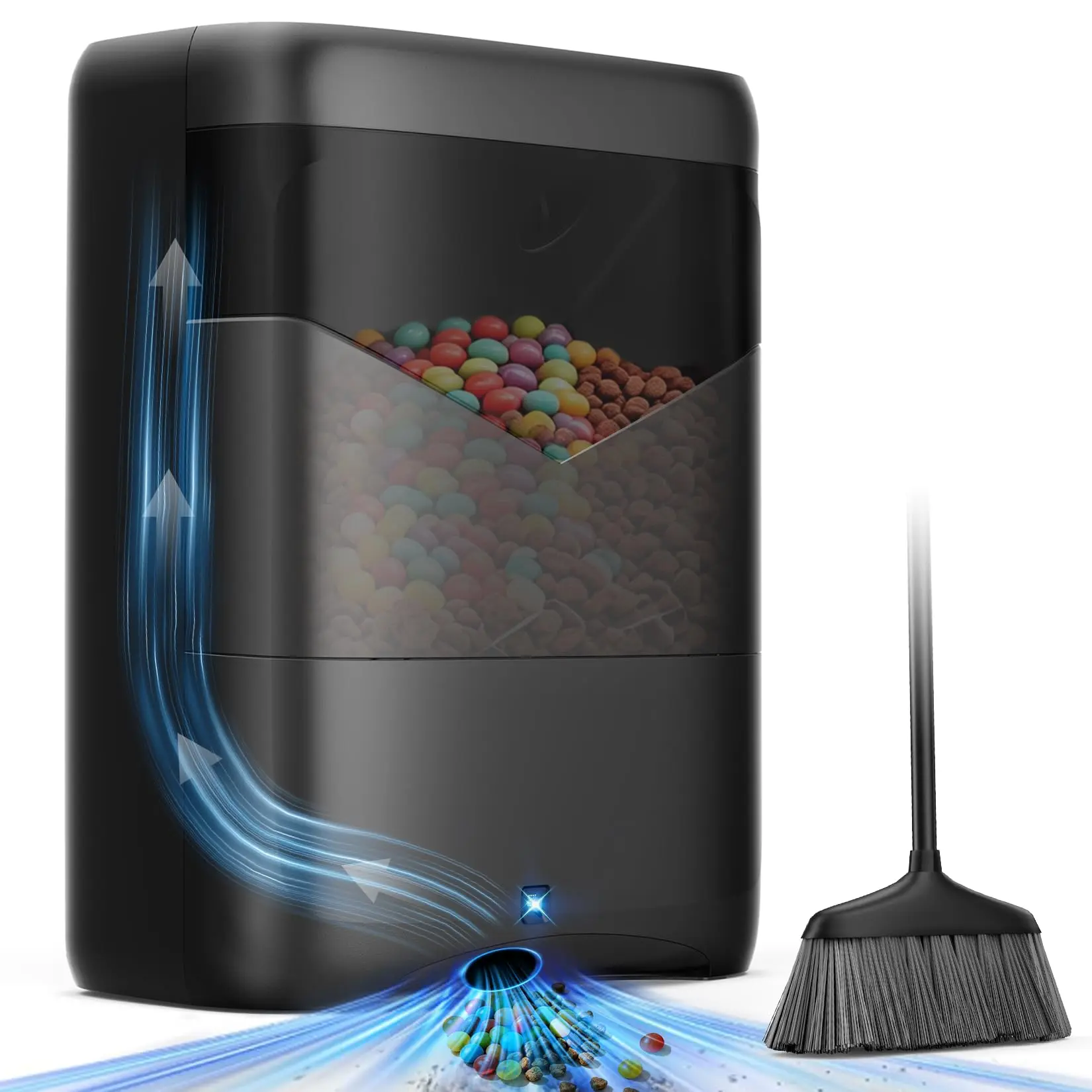Docusvect Canister Vacuum for Pet Hair Food! Touchless Vacuum Automatic Dustpan, Bagless, 20Kpa Suction, Auto Sensors 2 Modes, 6L Large Capacity, Ultra Fast & Powerful, 98 inch Corded Hair Vacuum for Salons