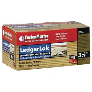 FastenMaster FMLL358-50 Ledgerlok Screw, 3.63 in., 50-Pack Hardware for Sailing, Water Sports