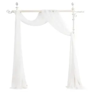 1/4 Panels Wedding Arch Draping Fabric Decoration,20FT Sheer Chiffon Ceiling Drapes Backdrop Curtain for Wedding Ceremony Party Birthday Party party  decorations birthday party backdrop decor home party wedding