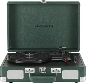Vintage 3-Speed Bluetooth Suitcase Vinyl Record Player