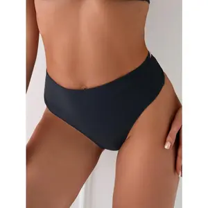 SwimWeekWomen's Cheeky V Cut Back High Waisted Bikini Bottom Cross Criss Swimsuit Bottoms