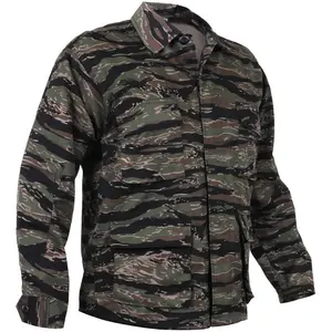 Tiger Stripe Camouflage - Tactical BDU Shirt - Polyester Cotton Twill