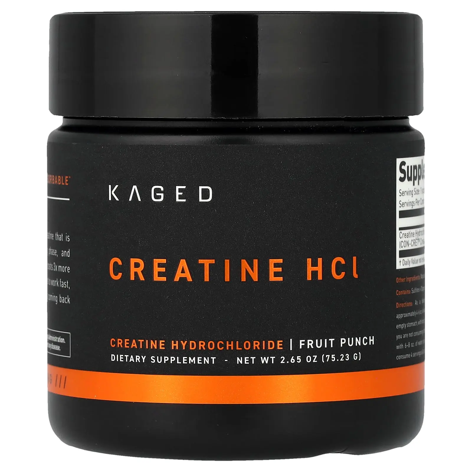 Kaged Creatine HCl, Fruit Punch, 2.65 oz (75.23 g)