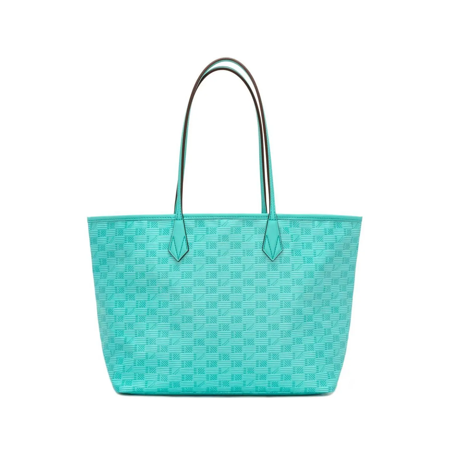 Saint Tropez Small Zip Tote - Turquoise Natural