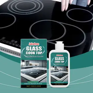 Glass Cook Top Cleaner & Polish Heavy Duty Stain Remover for Electromagnetic Ceramic Stoves 100g Professional Formula Easy Application - Cleaning Kitchen Household