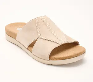 Revitalign Orthotic Stitched Suede Sandals - Dolce Slides