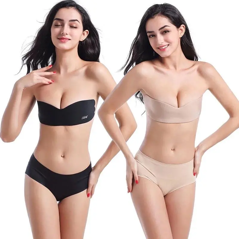 Invisible Push Up Bra - Self Adhesive Silicone Backless Strapless Seamless Bra, Reusable Sticky Lift Bra for Women A-E Cup NONE waterproof bra woman