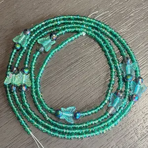 Dragonfly tie on waist bead