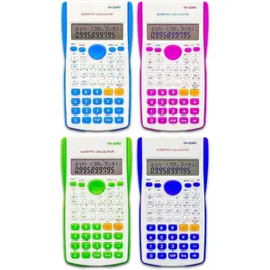 Scientific Calculator, 4 Pack Bulk Set, Large Screen,  Mathematical Functions, AAA  Included, Student and Professional Use