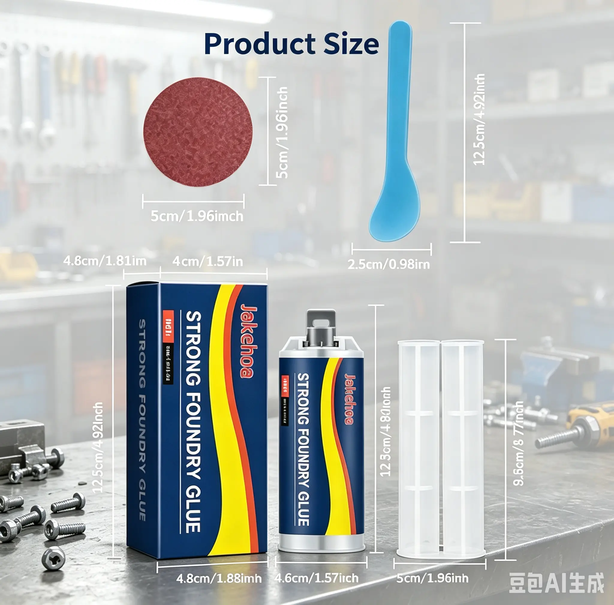 High Temperature Resistant Metal Casting Repair AB Glue, Enhanced Liquid Metal Welding Filler for Iron Aluminum Copper Casting Defects Crack Repair, Industrial Heavy Duty Foundry Sealant Glue resistant casting repair strong