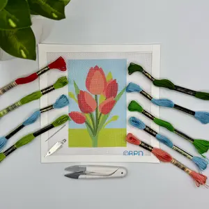 Red Tulips Needlepoint Kit