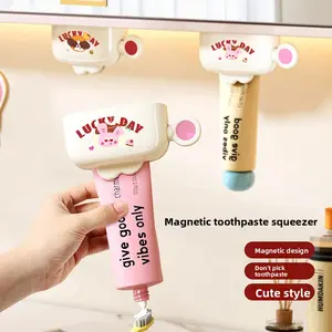 Magnetic suction toothpaste squeezer, household wall-mounted toothpaste clip, facial cleanser wall-mounted clip, toothpaste shelf squeeze toothpaste artifact
