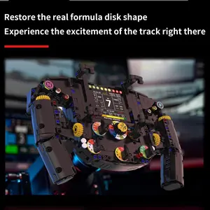 Racing Steering Wheel Building Blocks Model, Building Model Kit, Bricker Build Sets, Stem Building Blocks, Stem Construction Set, Educational Toy for Boys, Perfect Gift for Kids Aged 6+, Parent-Child Interaction, Color Box Included