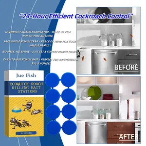 New Cockroach buster bait traps Essential cleaner for home safe Kliier ecoquick Jue-Fish