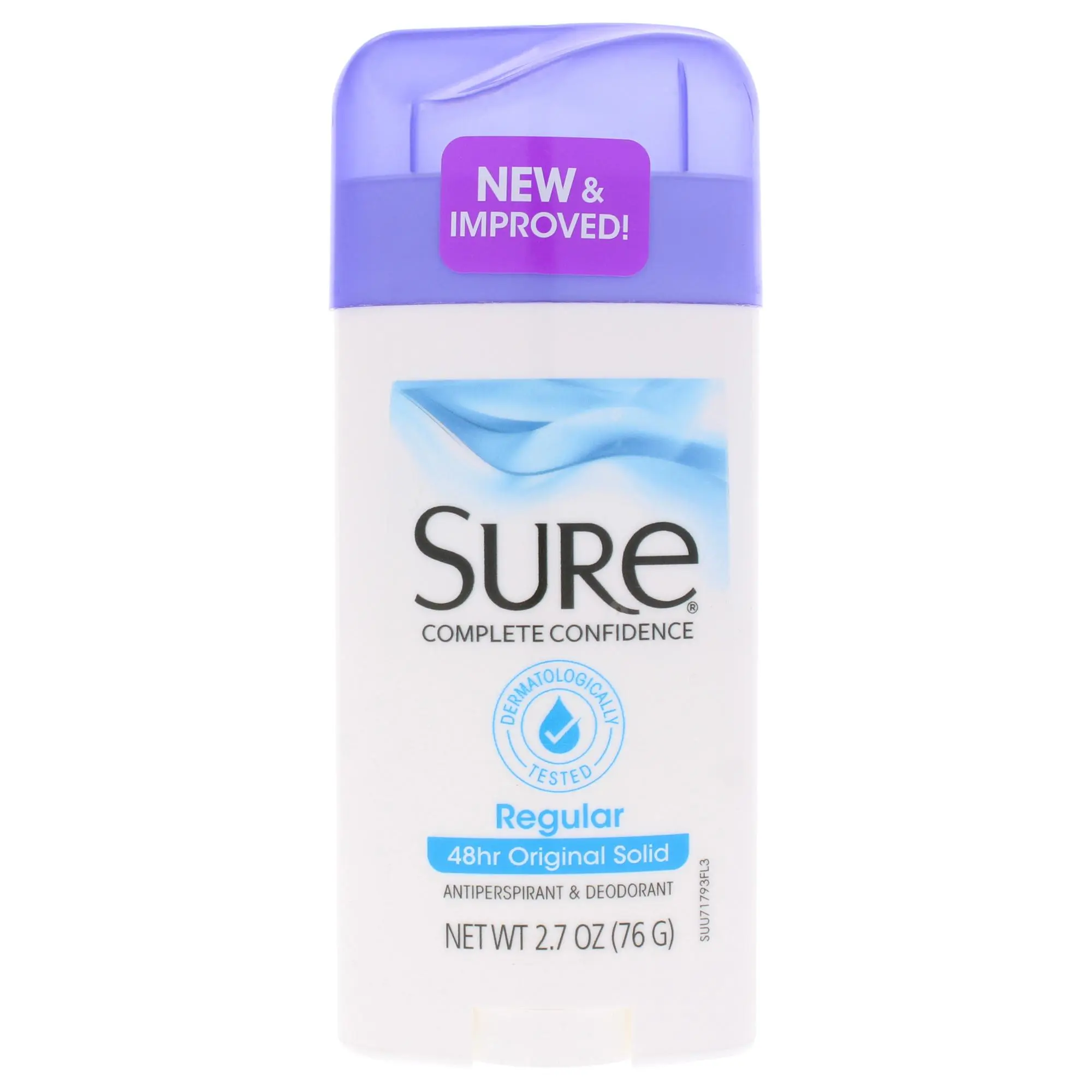 Sure Unisex Original Solid Anti-Perspirant Deodorant Stick - Regular, 2.7oz Solid Form for Unisex Use