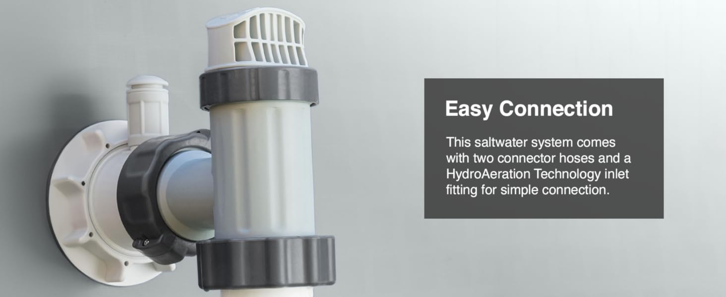 Intex Krystal Clear Saltwater Pool Chlorine System for Above Ground Pools up to 15,000 Gallons, Pool Cleaner with Automatic Timer and Self Cleaning