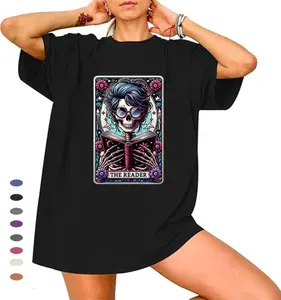 The Reader Tarot Card Shirt, Skeleton Reading Shirt, Unisex Tarot Card Shirt, Book Lover Gift, Bookish Gift, Tarot Lover Gift, Bookish Shirt