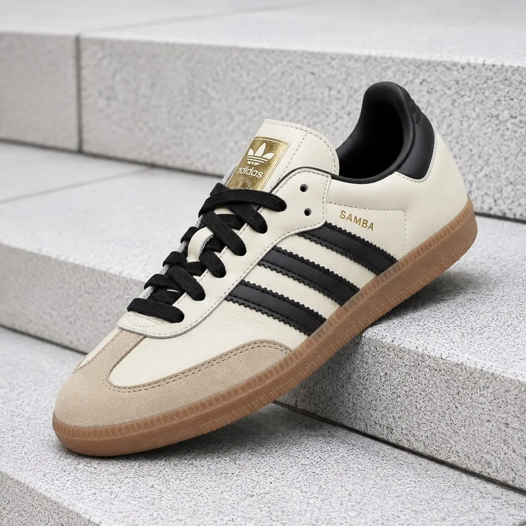 adidas Samba OG Cream White Sand Strata ID0478 Women's Fashion Sneaker New