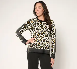 nicole by Nicole Miller Printed Jacquard Sweater